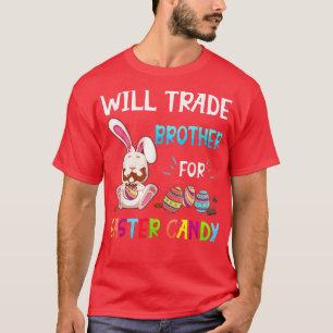 Camiseta Bunny Coma Ovos De Chocolate Comercializarão Irmão