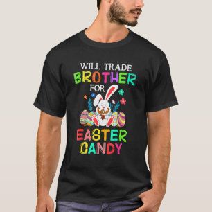 Camiseta Bunny Coma Ovos De Chocolate Comercializarão Irmão