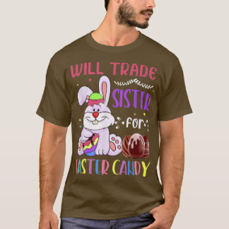 Camiseta Bunny Coma Ovos De Chocolate Trocam Irmã Por Eas