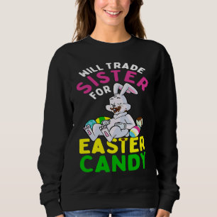 Camiseta Bunny Coma Ovos De Chocolate Trocam Irmã Por Eas