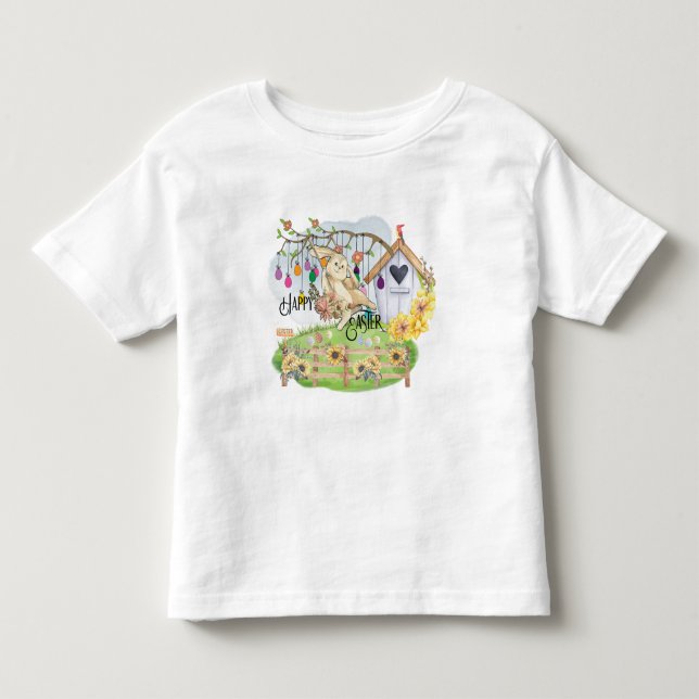 Camiseta Bunny comemora o dia da Páscoa (Frente)