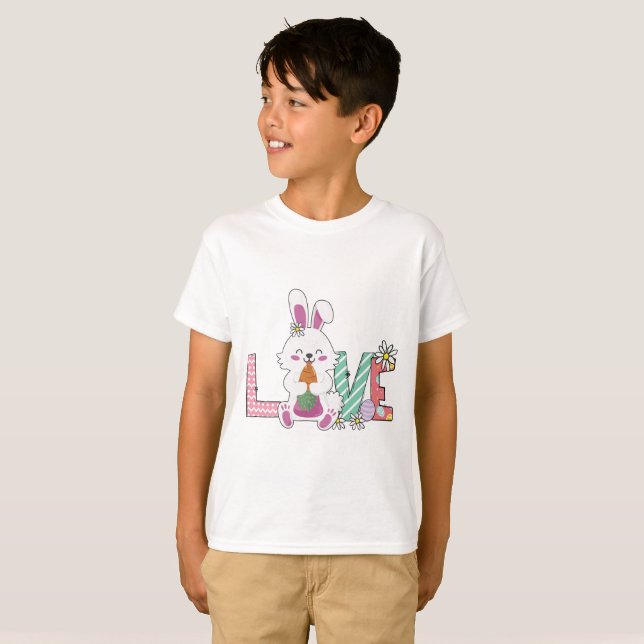 Camiseta Bunny comemora o dia da Páscoa (Frente Completa)