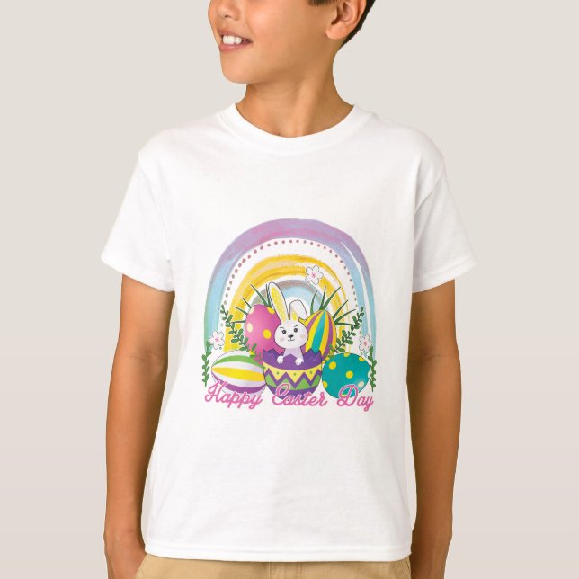 Camiseta Bunny comemora o dia da Páscoa (Frente)