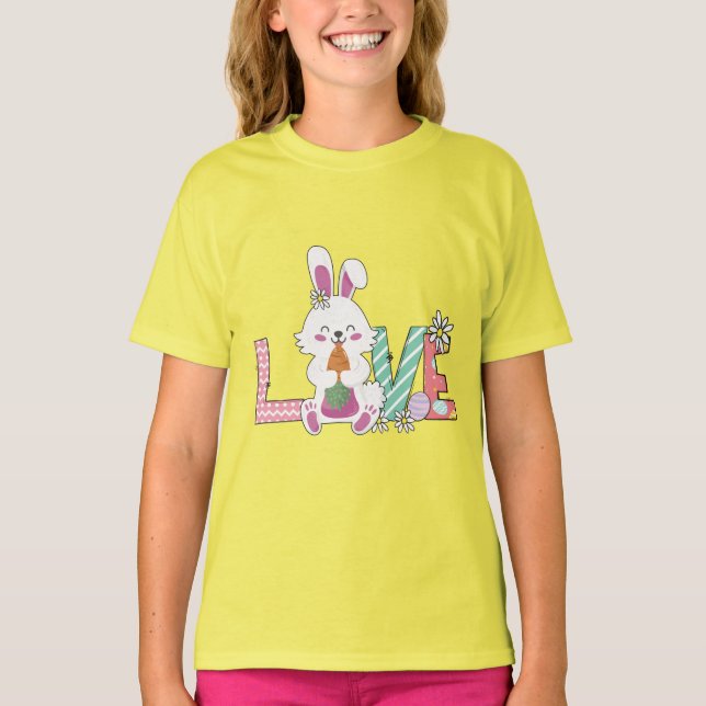 Camiseta Bunny comemora o dia da Páscoa (Frente)