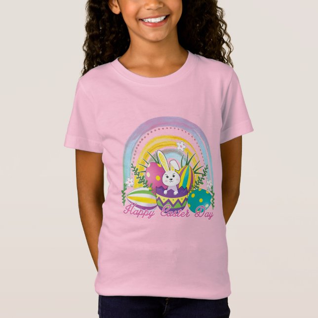 Camiseta Bunny comemora o dia da Páscoa (Frente)