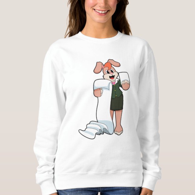 Camiseta Bunny como Secretário com Papel (Frente)