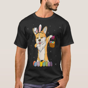 Camiseta Bunny Corgi Dabbing Dog Felz pascoa Day Lover Ovo