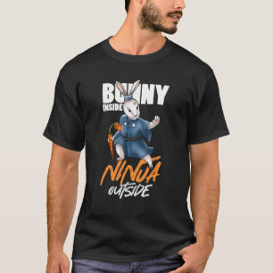 Camiseta Bunny Dentro Ninja Fora dos Nunchucks Japão Katana