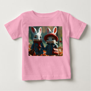 Camiseta Bunny Duo no estilo Pixar Teto Bebê