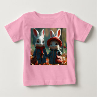 Camiseta Bunny Duo no estilo Pixar Teto Bebê