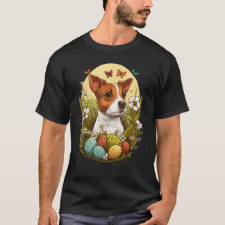 Camiseta Bunny Eggs Dog on Easter Jack Russell Terrier