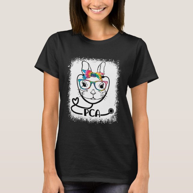 Camiseta Bunny Face PCA Glasses Nurse Easter Day (Frente)