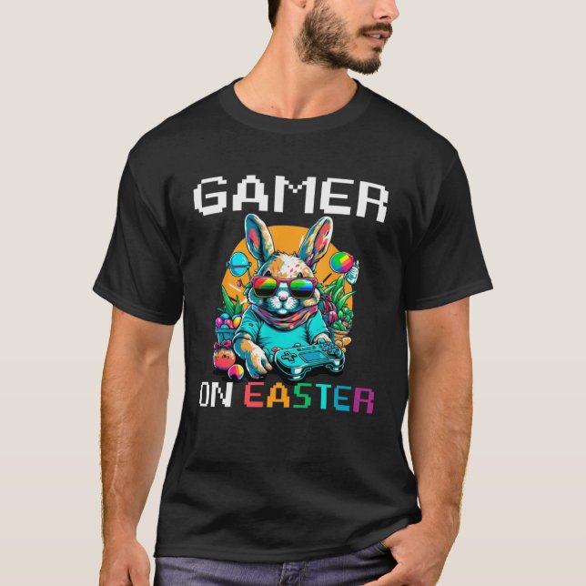 Camiseta Bunny Game Controller Easter Day Gamer Easter  For (Frente)