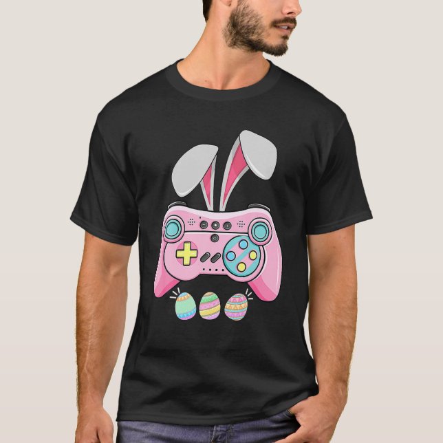 Camiseta Bunny Gaming Controller Vídeo Game Lover, Gamer Ea (Frente)