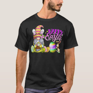 Camiseta Bunny Gnome Rabbit Ovos Caçando Felz pascoa Dia F