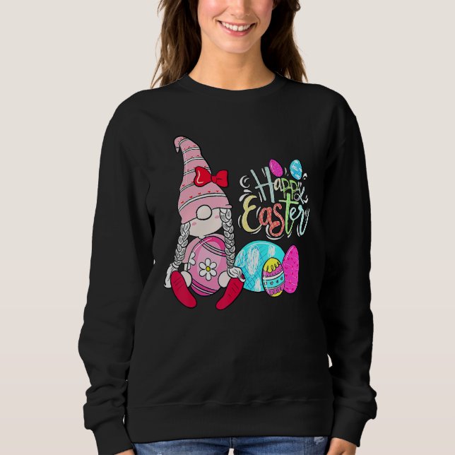 Camiseta Bunny Gnomo Hug Ovos de Páscoa Felz pascoa D (Frente)