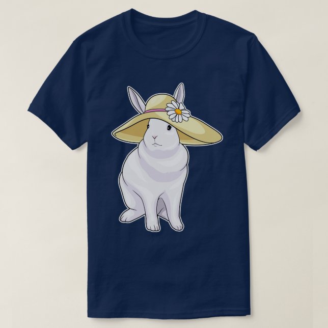 Camiseta Bunny Hat Flower (Frente do Design)