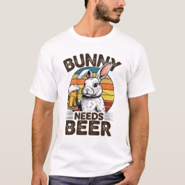 Camiseta Bunny Needs Beer Funny Design for Beer Lovers