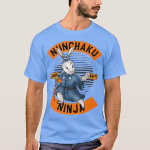 Camiseta Bunny Ninja Nunchucks Japão Nuchaku Katana Martial