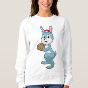 Camiseta Bunny no Baseball com luva de baseball