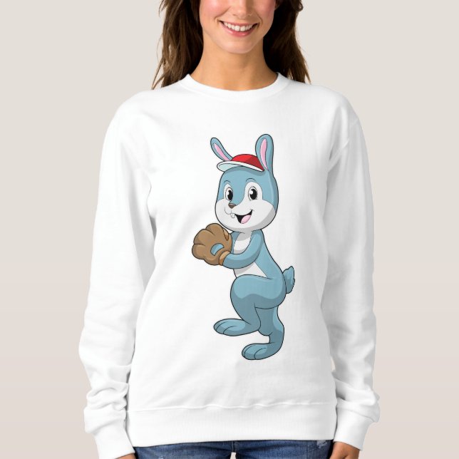 Camiseta Bunny no Baseball com luva de baseball (Frente)