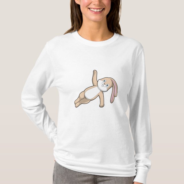 Camiseta Bunny no Yoga Stretching (Frente)