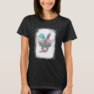 Camiseta Bunny Páscoa Vaca das Terras Altas Fofo Meninas Va