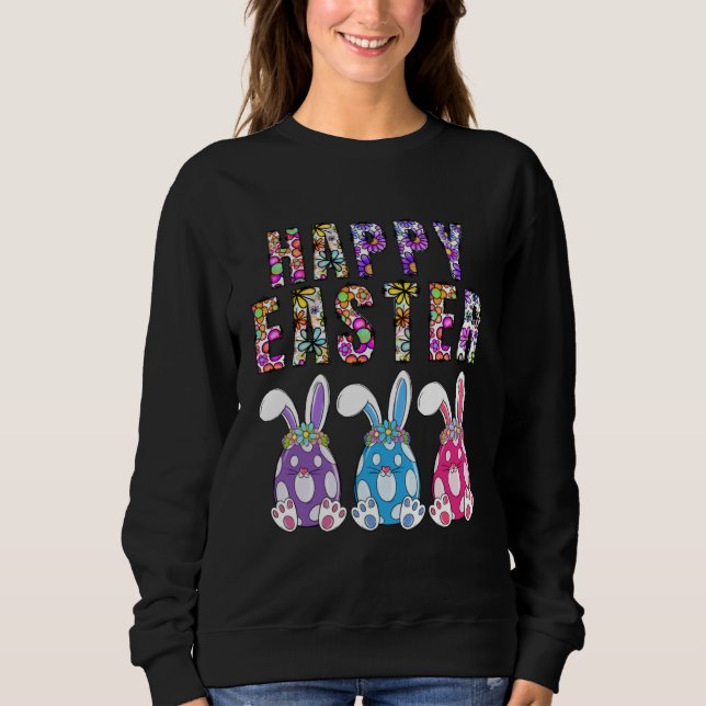 Camiseta Bunny Pastel Spring Hunt Eggs Rabbit Happy Easter  (Frente)