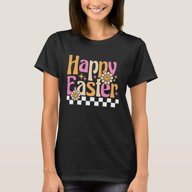 Camiseta Bunny Pastel Spring Hunt Eggs Rabbit Happy Easter  (Frente)