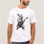 Camiseta Bunny Playing Guitar Rock Star Bunny Lover Easter<br><div class="desc">Bunny Playing Guitar Rock Star Bunny Lover Easter T-Shirt</div>