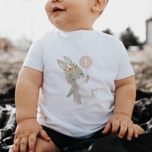 Camiseta Bunny Primeiro Aniversário (Criador carregado)