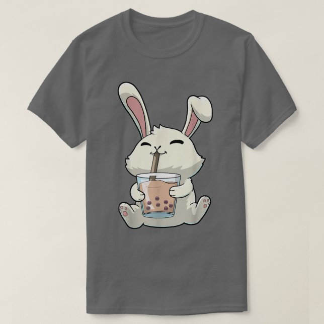 Camiseta Bunny Rabbit Boba Bubble Tea Anime Kawaii (Frente do Design)