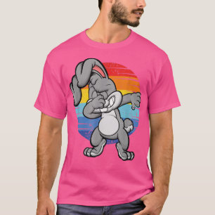 Camiseta Bunny Retro Vintage 60s 70s Animal de Coelho Sunse