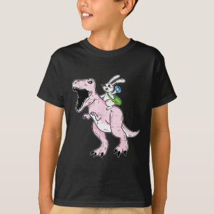 Camiseta Bunny Riding Dinosaur Easter Egg Hunting Rabbit Sp
