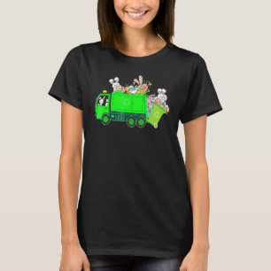 Camiseta Bunny Riding Garbage Páscoa Day Bunny