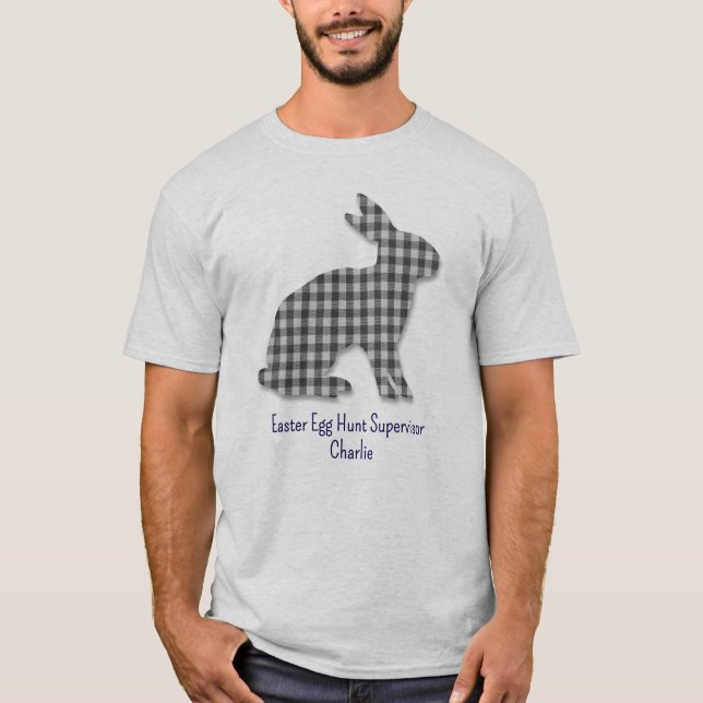 Camiseta Bunny Silhouette, Supervisor de Caça de Ovos de Pá (Frente)