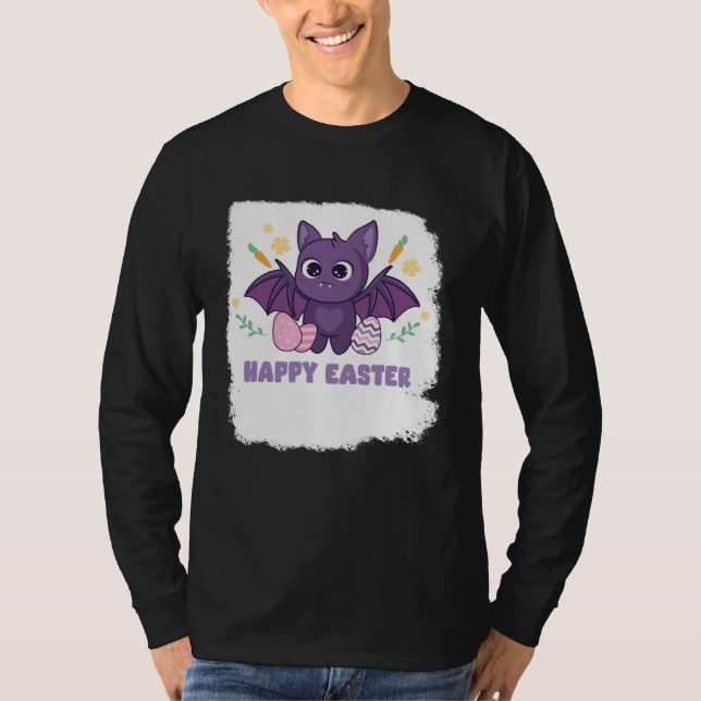 Camiseta Bunny Spring Hunt Eggs bat Rabbit Happy Easter Day (Frente)