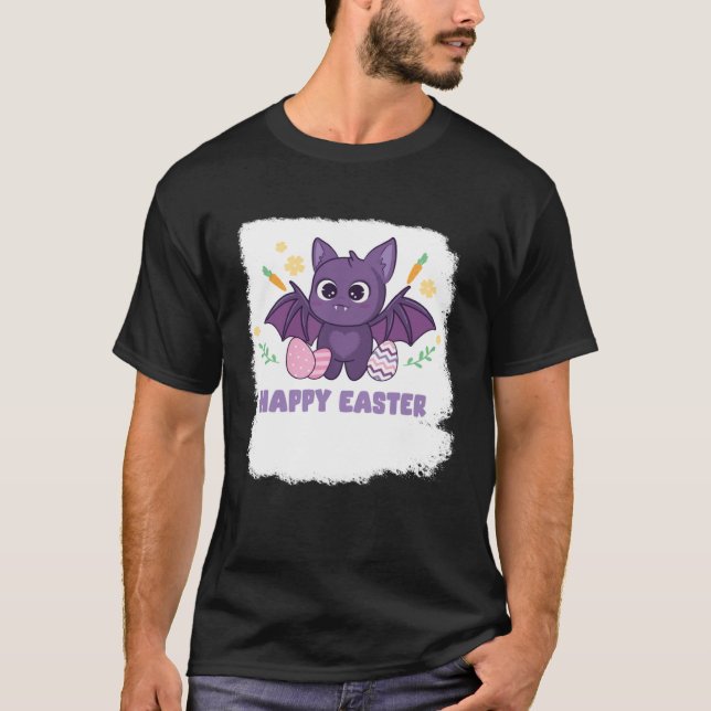 Camiseta Bunny Spring Hunt Eggs bat Rabbit Happy Easter Day (Frente)