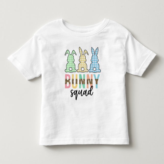 Camiseta Bunny Squad | Coelhinho De Caça De Ovo De Páscoa (Frente)