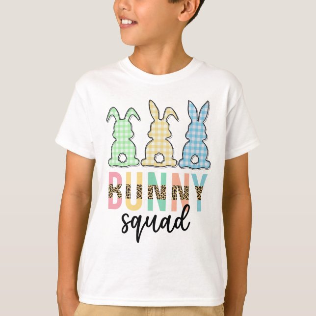 Camiseta Bunny Squad | Coelhinho De Caça De Ovo De Páscoa (Frente)