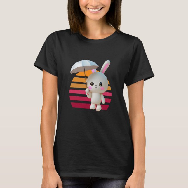Camiseta Bunny Umbrella Sunset (Frente)