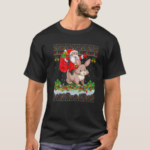 Camiseta Bunny Xmas Pajamas Ugly Papais noeis Andando Bunny