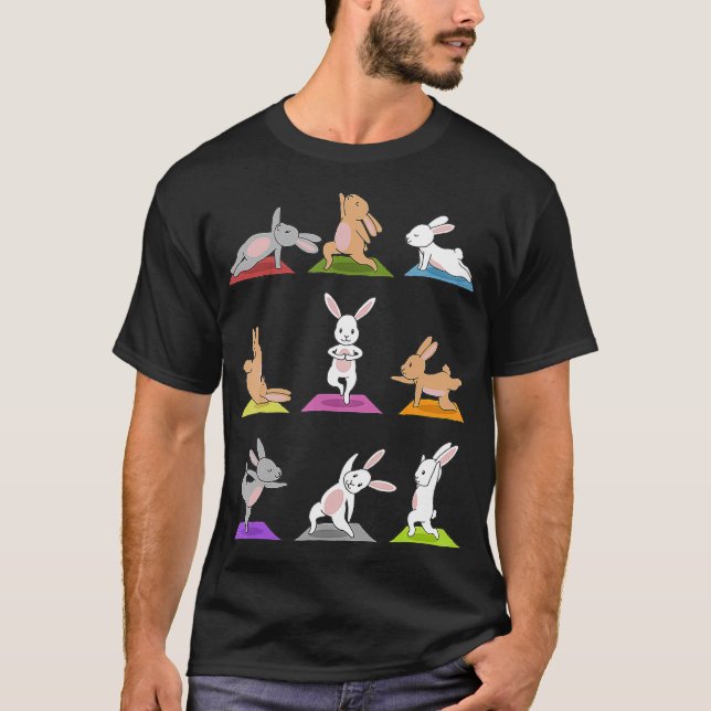Camiseta Bunny Yoga  Funny Rabbits In Yoga Poses Sports Tee (Frente)