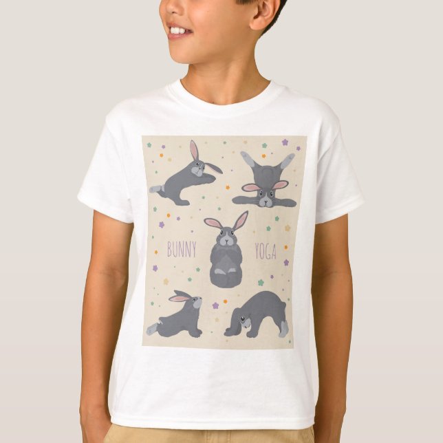 Camiseta Bunny Yoga Poses Funny Rabbit (Frente)