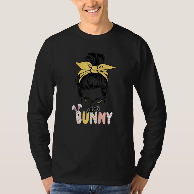Camiseta Bunnymama Páscoa Engraçada Mamãe Bunny Ears Leopar (Frente)