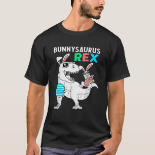 Camiseta Bunnysaurus Easter Bunny Riding Dinosaur T Rex Egg