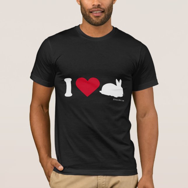 CAMISETA BUNNYT-SHIRT - EU AMO COELHOS (Frente)