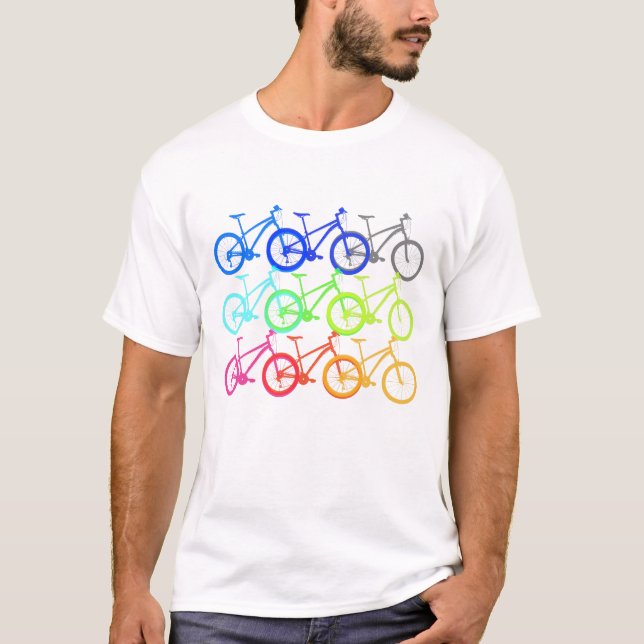 Camiseta Bunte Fahrräder Fahrrad Geschenk (Frente)