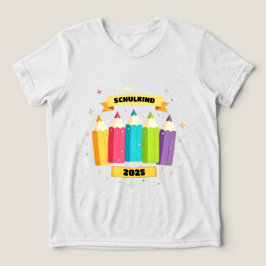 Camiseta Bunte Stifte mit Sternchen - Schulkind 2026