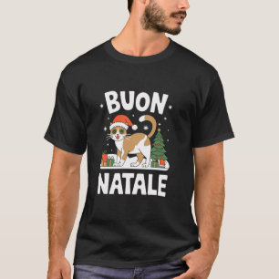 Camiseta Buon Natale American Bobtail Cat Natal Itália S